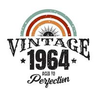 vintage 1964 vieilli à la perfection, conception de typographie anniversaire 1964 vecteur