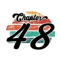 chapitre 48 design vintage, conception de typographie de quarante huit anniversaire vecteur