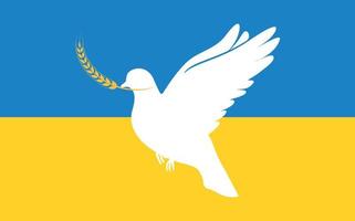 illustration au monde en ukraine. l'oiseau est un symbole de paix. pas de guerre. illustration vectorielle vecteur