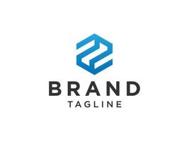 logo simple lettre initiale z. style origami de forme bleue isolé sur fond blanc. utilisable pour les logos d'entreprise et de marque. élément de modèle de conception de logo vectoriel plat.
