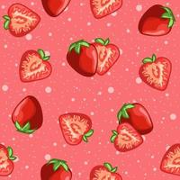 rose transparente motif rouge de fraises et de tranches de fruits.