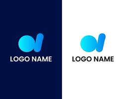 lettre o et l modèle de conception de logo moderne vecteur