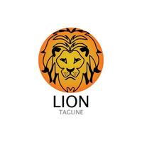 icône de vecteur de modèle de logo tête de lion