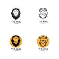 icône de vecteur de modèle de logo tête de lion