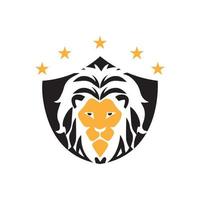 icône de vecteur de modèle de logo tête de lion