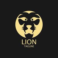 modèle de logo de lion conception d'illustration d'icône vectorielle vecteur