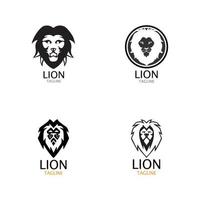 icône de vecteur de modèle de logo tête de lion