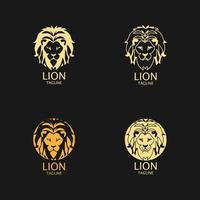 icône de vecteur de modèle de logo tête de lion