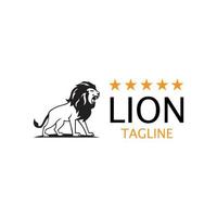 icône de vecteur de modèle de logo tête de lion