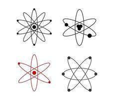 ensemble d'icônes d'atomes vecteur