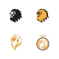 icône de vecteur de modèle de logo tête de lion