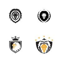 icône de vecteur de modèle de logo tête de lion