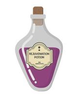 autocollant de doodle de vecteur. potion magique et alchimique. tous les objets sont repeints. vecteur