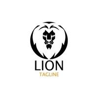 icône de vecteur de modèle de logo tête de lion