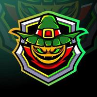 mascotte de tête de citrouille. création de logo esport. vecteur