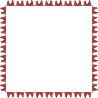 cadre carré avec arc rouge. couronne isolée sur fond blanc pour votre conception vecteur