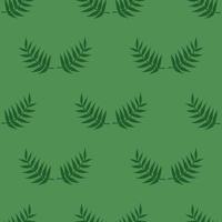 modèle sans couture avec des branches vertes sur fond vert pour tissu, textile, vêtements, nappe, cartes postales et autres choses. fond sans fin pour votre conception. image vectorielle. vecteur