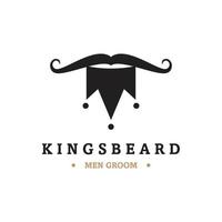 logo roi barbe vecteur