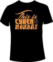 conception de t-shirt cyber lundi vecteur