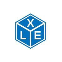 création de logo de lettre xle sur fond noir. concept de logo de lettre initiales créatives xl. conception de lettre xle. vecteur