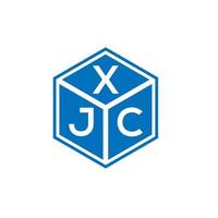 création de logo de lettre xjc sur fond noir. concept de logo de lettre initiales créatives xjc. conception de lettre xjc. vecteur