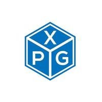 création de logo de lettre xpg sur fond noir. concept de logo de lettre initiales créatives xpg. conception de lettre xpg. vecteur