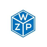 création de logo de lettre wzp sur fond noir. concept de logo de lettre initiales créatives wzp. conception de lettre wzp. vecteur