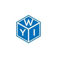 création de logo de lettre wyi sur fond noir. concept de logo de lettre initiales créatives wyi. conception de lettre wyi. vecteur