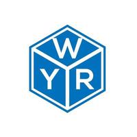 création de logo de lettre wyr sur fond noir. concept de logo de lettre initiales créatives wyr. conception de lettre wyr. vecteur