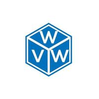 création de logo de lettre wvw sur fond noir. concept de logo de lettre initiales créatives wvw. conception de lettre wvw. vecteur
