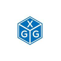 création de logo de lettre xgg sur fond noir. concept de logo de lettre initiales créatives xgg. conception de lettre xgg. vecteur