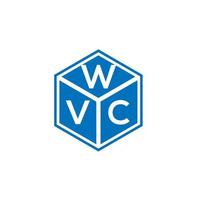 création de logo de lettre wvc sur fond noir. concept de logo de lettre initiales créatives wvc. conception de lettre wvc. vecteur