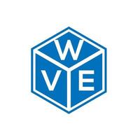 création de logo de lettre wve sur fond noir. concept de logo de lettre initiales créatives wve. conception de lettre wve. vecteur