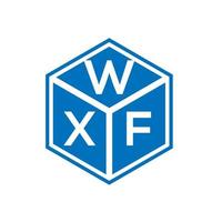 création de logo de lettre wxf sur fond noir. concept de logo de lettre initiales créatives wxf. conception de lettre wxf. vecteur