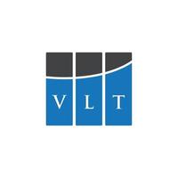 création de logo de lettre vlt sur fond blanc. concept de logo de lettre initiales créatives vlt. conception de lettre vlt. vecteur