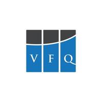 création de logo de lettre vfq sur fond blanc. concept de logo de lettre initiales créatives vfq. conception de lettre vfq. vecteur