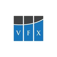 création de logo de lettre vfx sur fond blanc. concept de logo de lettre initiales créatives vfx. conception de lettre vfx. vecteur