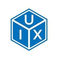 création de logo de lettre uix sur fond noir. concept de logo de lettre initiales créatives uix. conception de lettre uix. vecteur