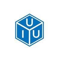 création de logo de lettre uiu sur fond noir. concept de logo de lettre initiales créatives uiu. conception de lettre uiu. vecteur