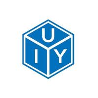 création de logo de lettre uiy sur fond noir. concept de logo de lettre initiales créatives uiy. conception de lettre uiy. vecteur