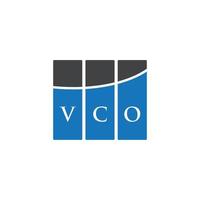 création de logo de lettre vco sur fond blanc. concept de logo de lettre initiales créatives vco. conception de lettre vco. vecteur