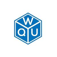 création de logo de lettre wqu sur fond noir. wqu concept de logo de lettre initiales créatives. conception de lettre wqu. vecteur