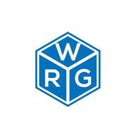 création de logo de lettre wrg sur fond noir. concept de logo de lettre initiales créatives wrg. conception de lettre wrg. vecteur