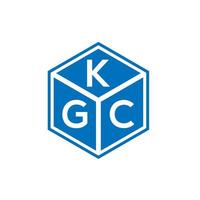 création de logo de lettre kgc sur fond noir. concept de logo de lettre initiales créatives kgc. conception de lettre kgc. vecteur