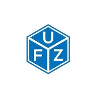 création de logo de lettre ufz sur fond noir. concept de logo de lettre initiales créatives ufz. conception de lettre ufz. vecteur