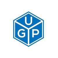 création de logo de lettre ugp sur fond noir. concept de logo de lettre initiales créatives ugp. conception de lettre ugp. vecteur