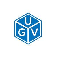 création de logo de lettre ugv sur fond noir. concept de logo de lettre initiales créatives ugv. conception de lettre ugv. vecteur