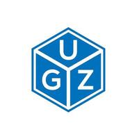 création de logo de lettre ugz sur fond noir. concept de logo de lettre initiales créatives ugz. conception de lettre ugz. vecteur