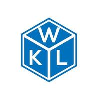 création de logo de lettre wkl sur fond noir. wkl concept de logo de lettre initiales créatives. conception de lettre wkl. vecteur