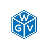 création de logo de lettre wgv sur fond noir. concept de logo de lettre initiales créatives wgv. conception de lettre wgv. vecteur